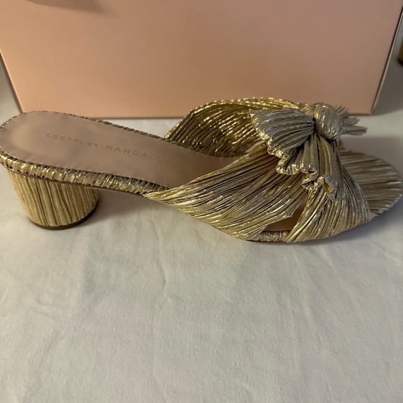 Loeffler Randall Shoes - Gold Emilia Mule
